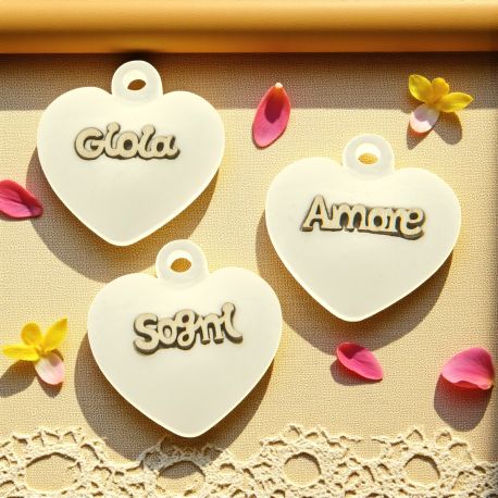 GESSETTI CUORE ASSORTITI GIOIA AMORE SOGNI APPLICAZIONI BOMBONIERE FAI DA TE