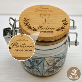 BARATTOLINO ELEGANTE IN CERAMICA PERSONALIZZATO PER PRIMA COMUNIONE
