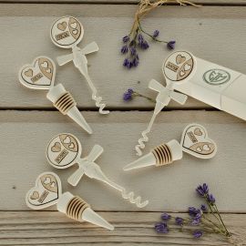 TAPPO E CAVATAPPI PER VINO SET BOMBONIERE UTILI ED ECONOMICHE