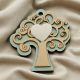 DECORAZIONI LEGNO ALBERO DELLA VITA CELESTI GESSETTO CUORE