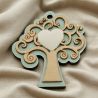 DECORAZIONI LEGNO ALBERO DELLA VITA CELESTI GESSETTO CUORE