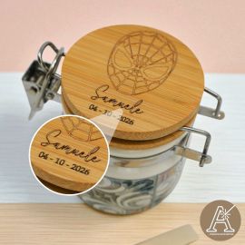 BOMBONIERE SPIDERMAN COMPLEANNO BARATTOLINO ERMETICO PERSONALIZZABILE