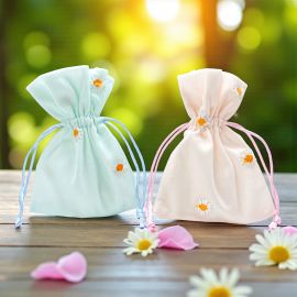 SACCHETTINI PORTA CONFETTI JUTA BIANCHI PER NASCITA - ELEGANZA CON FIOCCHETTO E FARFALLINA