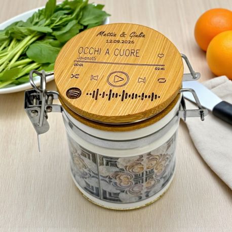 BARATTOLINO PORTA SPEZIE PERSONALIZZATO CON CODICE SPOTIFY