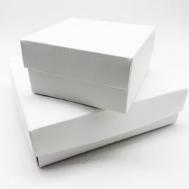 SCATOLE BOMBONIERE FIBRA BIANCA FONDO/COPERCHIO PER CONFEZIONI FAI DA TE
