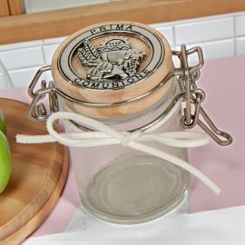 VASETTO CON CHIUSURA ERMETICA SIMBOLI SACRI PRIMA COMUNIONE: SEGNAPOSTO ORIGINALE!