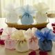 SACCHETTINO ELEGANTE PER CONFETTI IN COTONE E ORGANZA COLORATO