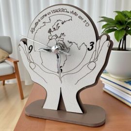 OROLOGIO TONDO CON PLANISFERO BOMBONIERA VIAGGIO UNICA PER MATRIMONIO E ANNIVERSARIO