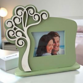 CORNICE PORTAFOTO CON ALBERO DELLA VITA BIANCO PER MATRIMONI UNICI
