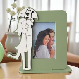 CORNICE PORTAFOTO CON INNAMORATI SOTTO OMBRELLO BOMBONIERA UNICA