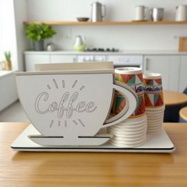 PORTA CIALDE A FORMA DI TAZZA CON SCRITTA COFFEE BOMBONIERA ORIGINALE