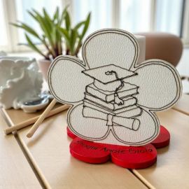 DIFFUSORE ESSENZA FIORE CON SIMBOLI DI LAUREA E PAROLE SOGNI,AMORE, GIOIA