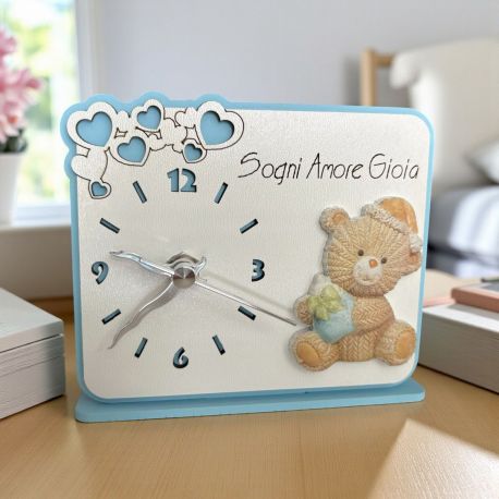 ORELLO CON ORSETTO E CUORICINI BOMBONIERA BATTESIMO UNICA ED ECONOMICA