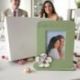 CORNICE PORTAFOTO CON FIORE E SPOSI BOMBONIERA PER MATRIMONIO UNICA