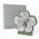 OROLOGIO A FORMA DI FIORE CON SPOSI IN ABITI ELEGANTI PER BOMBONIERE MATRIMONIO