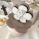 PORTACANDELA CON FIORE E SIMBOLI SACRI PER BOMBONIERE CRESIMA