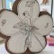 OROLOGIO A FORMA DI FIORE CON BALLERINA PER BOMBONIERE BATTESIMO BIMBA