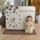 OROLOGIO ANGIOLETTO CON ORSETTO E PAROLE SOGNI AMORE GIOIA IN LEGNO
