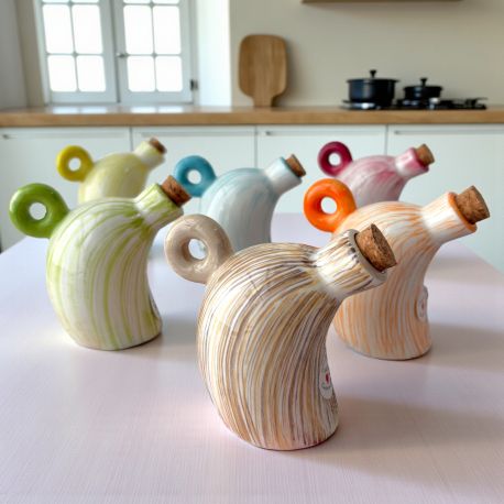 OLIERE CERAMICA E TAPPO IN SUGHERO BOMBONIERE ORIGINALI UTILI