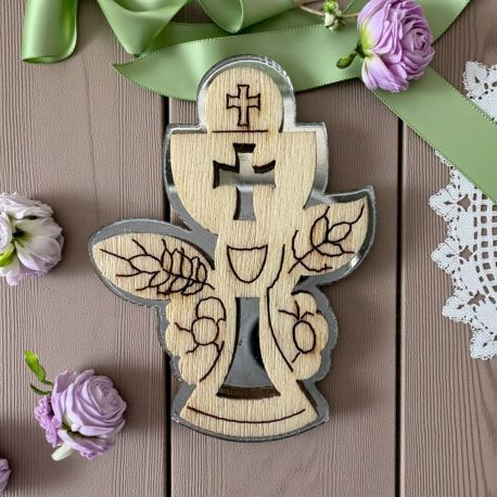 APPLICAZIONE PRIMA COMUNIONE CON CALICE E OSTIA UNICA