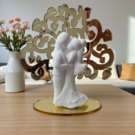 STATUETTA ALBERO CON SPOSINI: BOMBONIERA MATRIMONIO UNICA E ORIGINALI