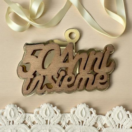 CALAMITA "50 ANNI INSIEME" ORO - BOMBONIERA PER ANNIVERSARIO