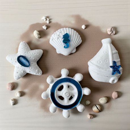 CALAMITA GESSO TEMA MARE: IDEALE PER BOMBONIERE UNICHE E FAI DA TE