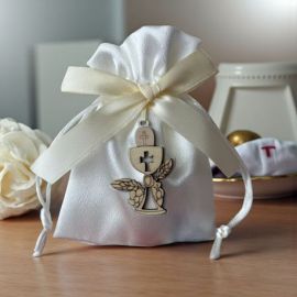 SACCHETTINO PORTACONFETTI CON CALICE E OSTIA PER PRIMA COMUNIONE