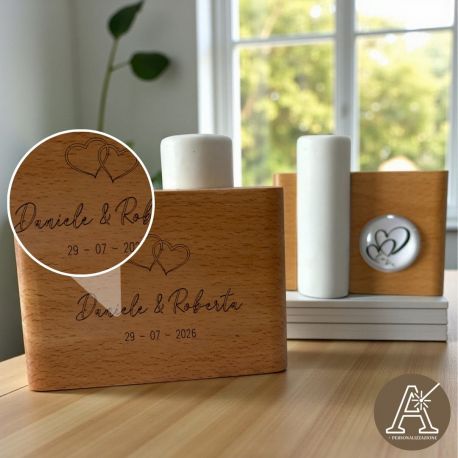 PROFUMATORE CUORI LOVE IN LEGNO E CERAMICA PER BOMBONIERA MATRIMONIO