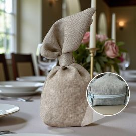 SACCHETTINO PORTA CONFETTI COLOR TORTORA, IDEALE PER CONFETTATE, MATRIMONIO, CERIMONIE