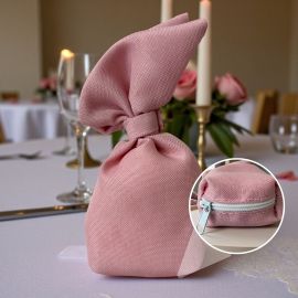 SACCHETTINO PORTA CONFETTI ELEGANTE ROSA ANTICO, IDEA REGALO PER FESTA!