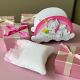 SCATOLA UNICORNO PORTA CONFETTI NASCITA BATTESIMO CON SACCHETTINO ROSA BAMBINA PENSIERINI COMPLEANNO