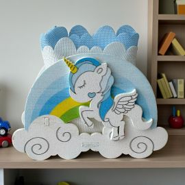 SCATOLE PER CONFETTI UNICORNO AZZURRO PER NASCITA BIMBO CONFETTATA PRIMO COMPLEANNO BATTESIMO ORIGINALI 2020