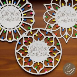 MAGNETI LUMINARIE A FORMA DI ROSONI "LA MIA CRESIMA"