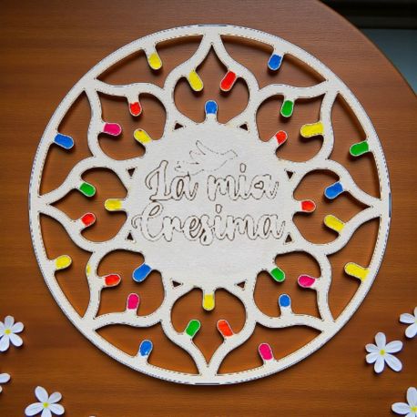 MAGNETI LUMINARIE A FORMA DI ROSONI "LA MIA CRESIMA"