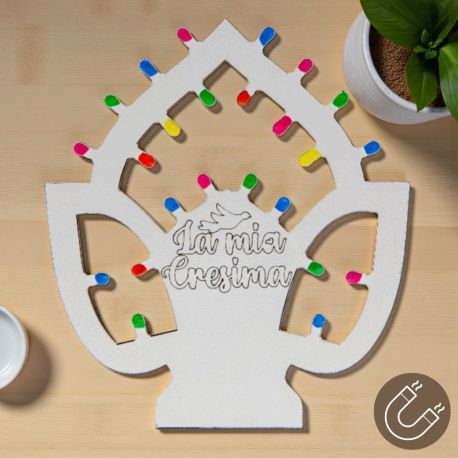 MAGNETE PUMO LUMINARIE PUGLIA: BOMBONIERA CRESIMA UNICA E COLORATA