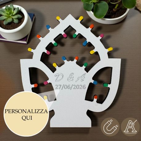 CALAMITE LUMINARIE A FORMA DI PUMO PER BOMBONIERE MATRIMONIO