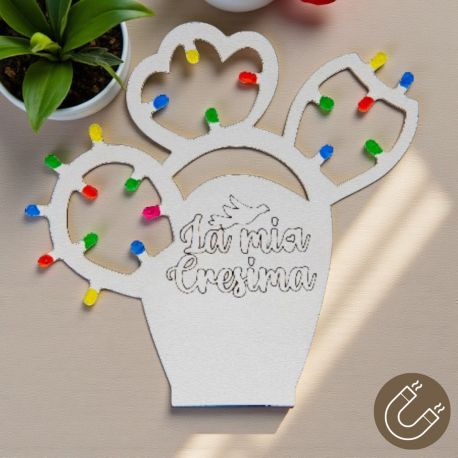 CALAMITA A FORMA DI CACTUS PER CRESIMA TEMA PUGLIA UNICA E ORIGINALE