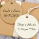 TAG ROTONDO PERSONALIZZABILE IN CARTONCINO PER BOMBONIERE