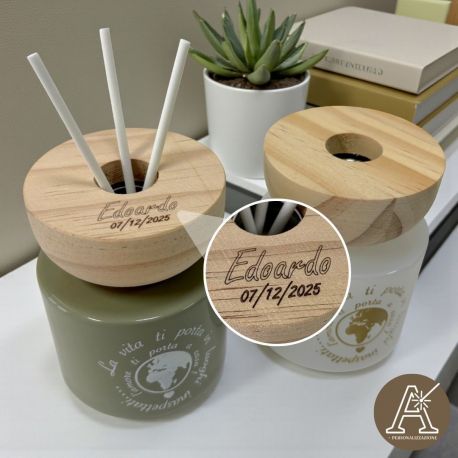 PROFUMATORE PER AMBIENTI IN VETRO E LEGNO BOMBONIERE DESIGN ECONOMICHE