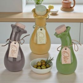 OLIERA IN VETRO CON TAPPO IN SUGHERO BOMBONIERA UTILE PER NOZZE