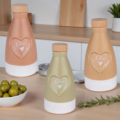 OLIERA IN VETRO CON TAPPO IN SUGHERO BOMBONIERA ORIGINALE PER NOZZE