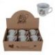 SET 6 TAZZE CAFFÈ CON CUCCHIAINI "ALL YOU NEED IS LOVE" BOMBONIERE ROMANTICHE