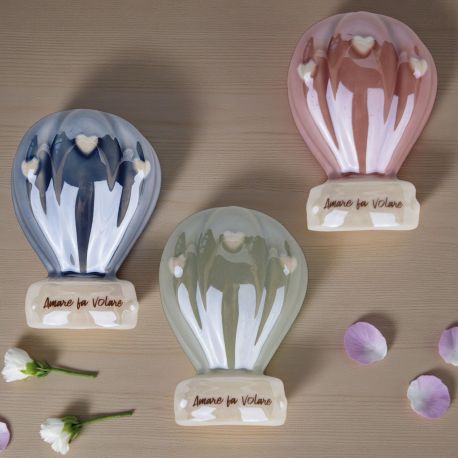 CALAMITA MONGOLFIERA CON CUORICINI IDEALE PER COMPLEANNI E MATRIMONI