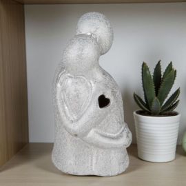 LAMPADA LED CON COPPIA ARTISTICA ABBRACCIATA PER BOMBONIERE ROMANTICHE