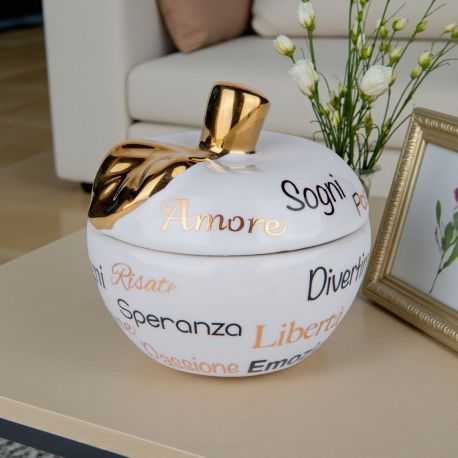 BOMBONIERA PORTACANDELA A FORMA DI MELA PER EVENTI UNICI E SPECIALI