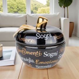 PORTACANDELA A FORMA DI MELA BOMBONIERA ORIGINALE PER EVENTI SPECIALI