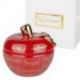 PORTACANDELA A FORMA DI MELA ROSSA IN PORCELLANA BOMBONIERA