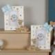 CORNICE PORTAFOTO CERVO CON STELLINE E FICCO AZZURRO PER BATTESIMO BAMBINO