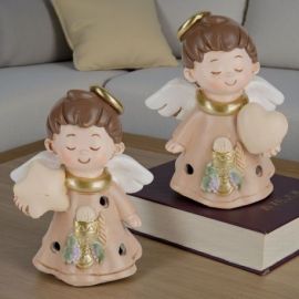 LAMPADA LED ANGIOLETTO ASSORTITO E SIMBOLI SACRI CALICE E OSTIA PRIMA COMUNIONE